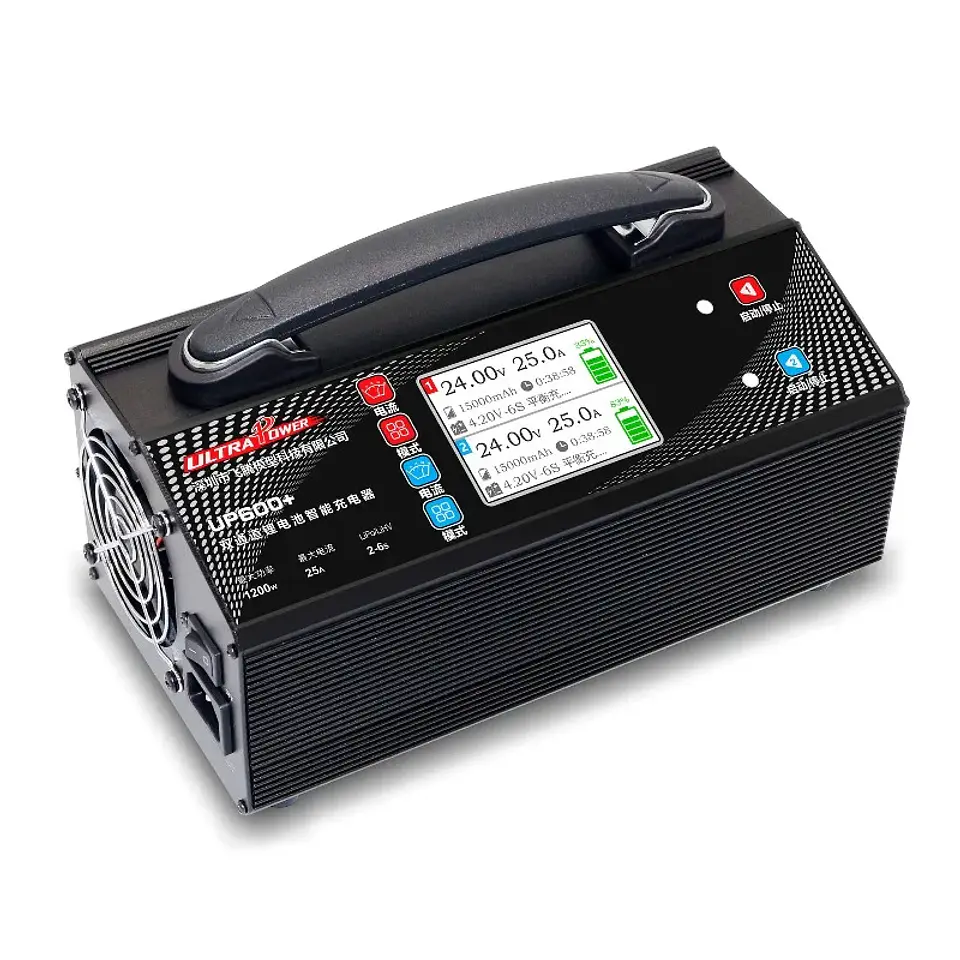 5-25A Adjustable 1200W Dual Port Charger, 1.5A Balance & Storage Mode, Supports 2-6S LiPo/LiHv for Hobby Battery 5