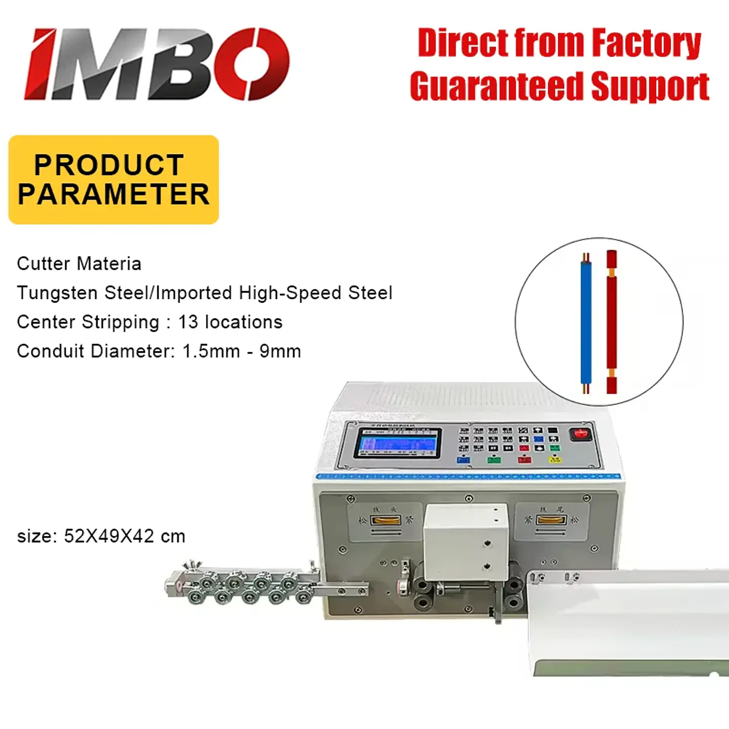Computer Automatic Wire Stripping Machine for PVC Silicone Teflon Braided High-Temp Shielded Wire 0.1-4mm² Cut 0.01-99999mm 1