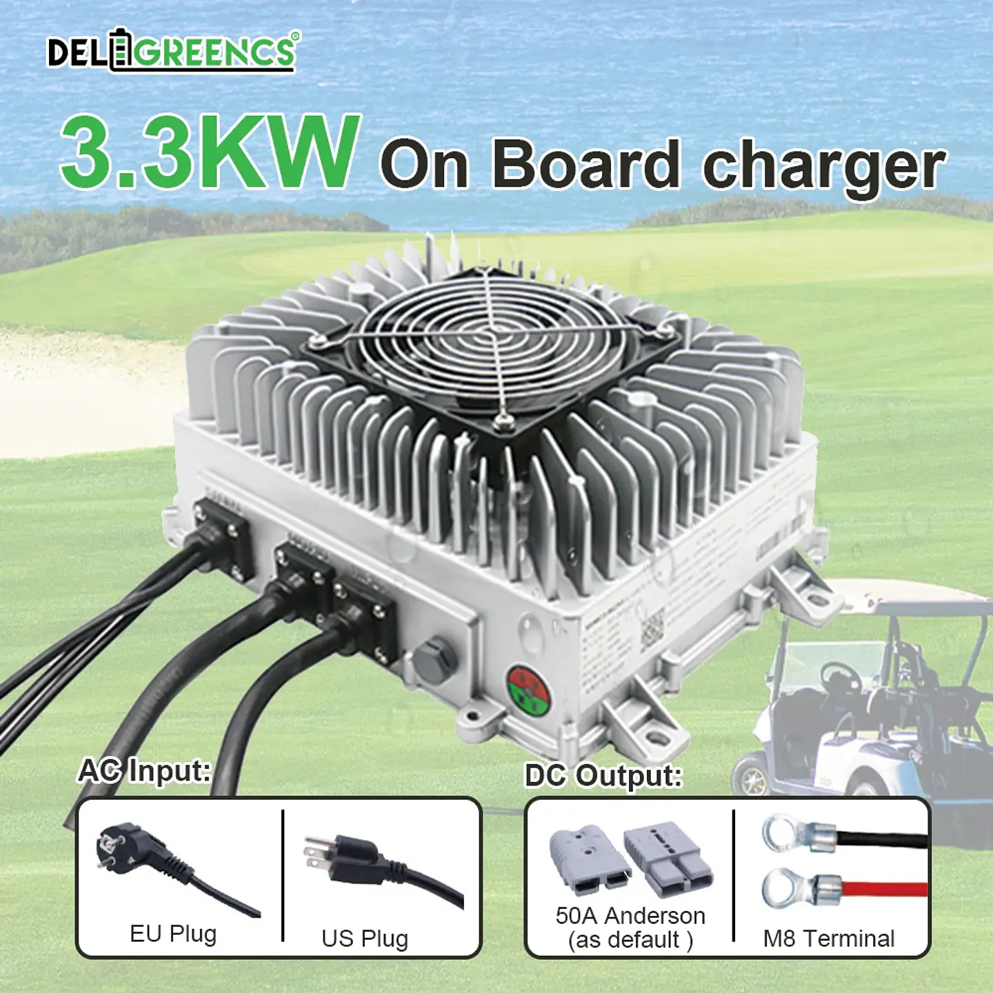 3.3KW Onboard Charger 48V 43A 84V 40A 72V 40A 96V 32A 144V 23A 312V 10A LiFePO4 Battery 1430 TC CAN Protocol Electric Vehicle 1