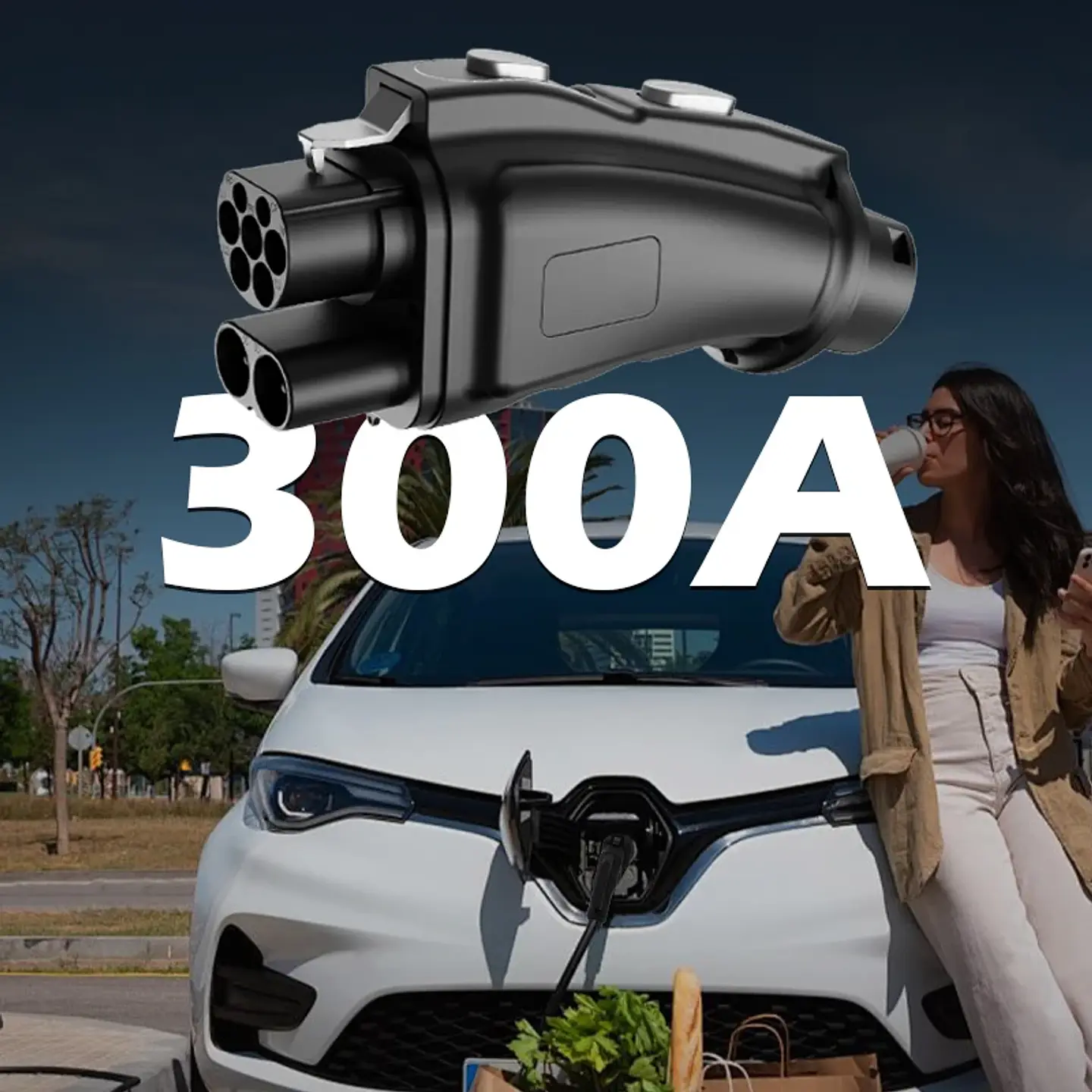 300A CCS2 To GBT Car DC Adapter EV Charger Connector Electric Vehicle CCS2 To GBT Adapter for BYD GE3 3