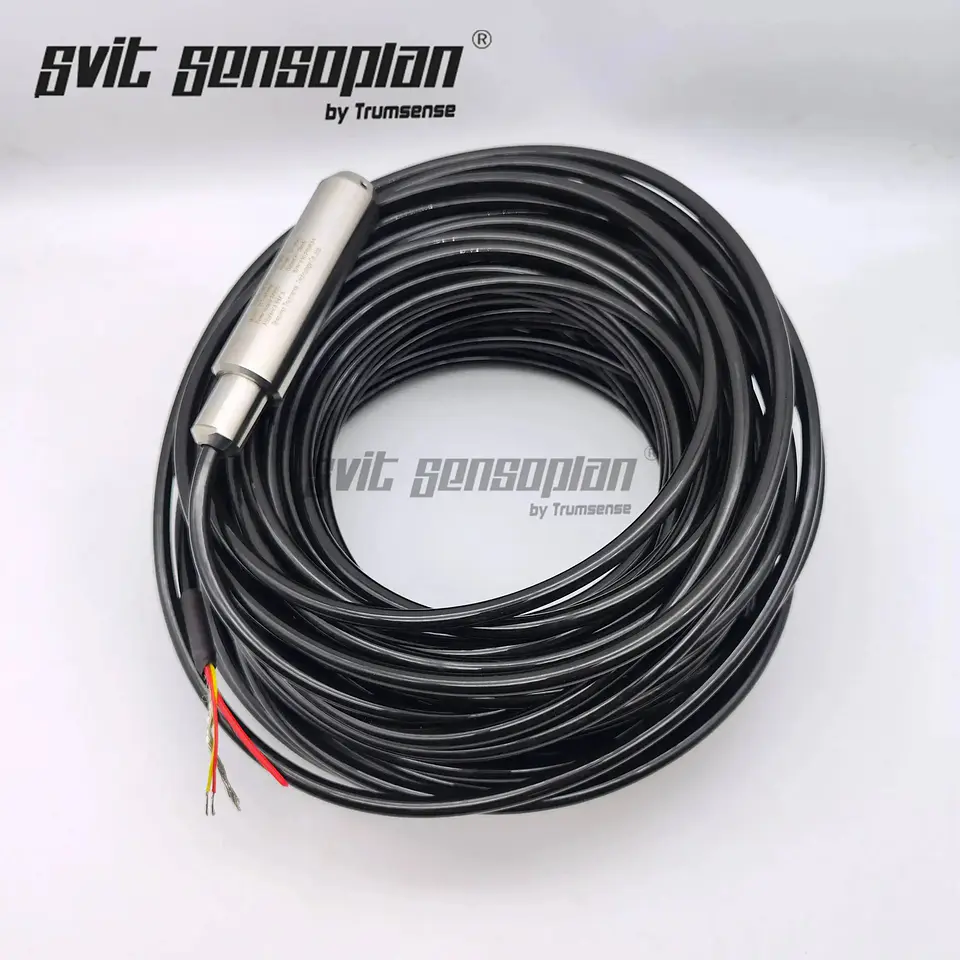 DC 24V Power 4 to 20mA Output 30m Range 31m Cable Submersible Diesel or Fuel Tank Level Depth Transmitter Liquid Level Probe 1