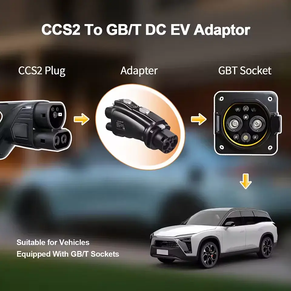 300A CCS2 To GBT Car DC Adapter EV Charger Connector Electric Vehicle CCS2 To GBT Adapter for BYD GE3 4