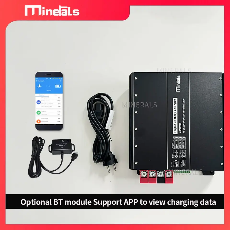 12V Charger DC to DC Booster 60A MPPT Solar Controller 30A AC 40A Charger for 12V Battery RV Yacht Charger 6