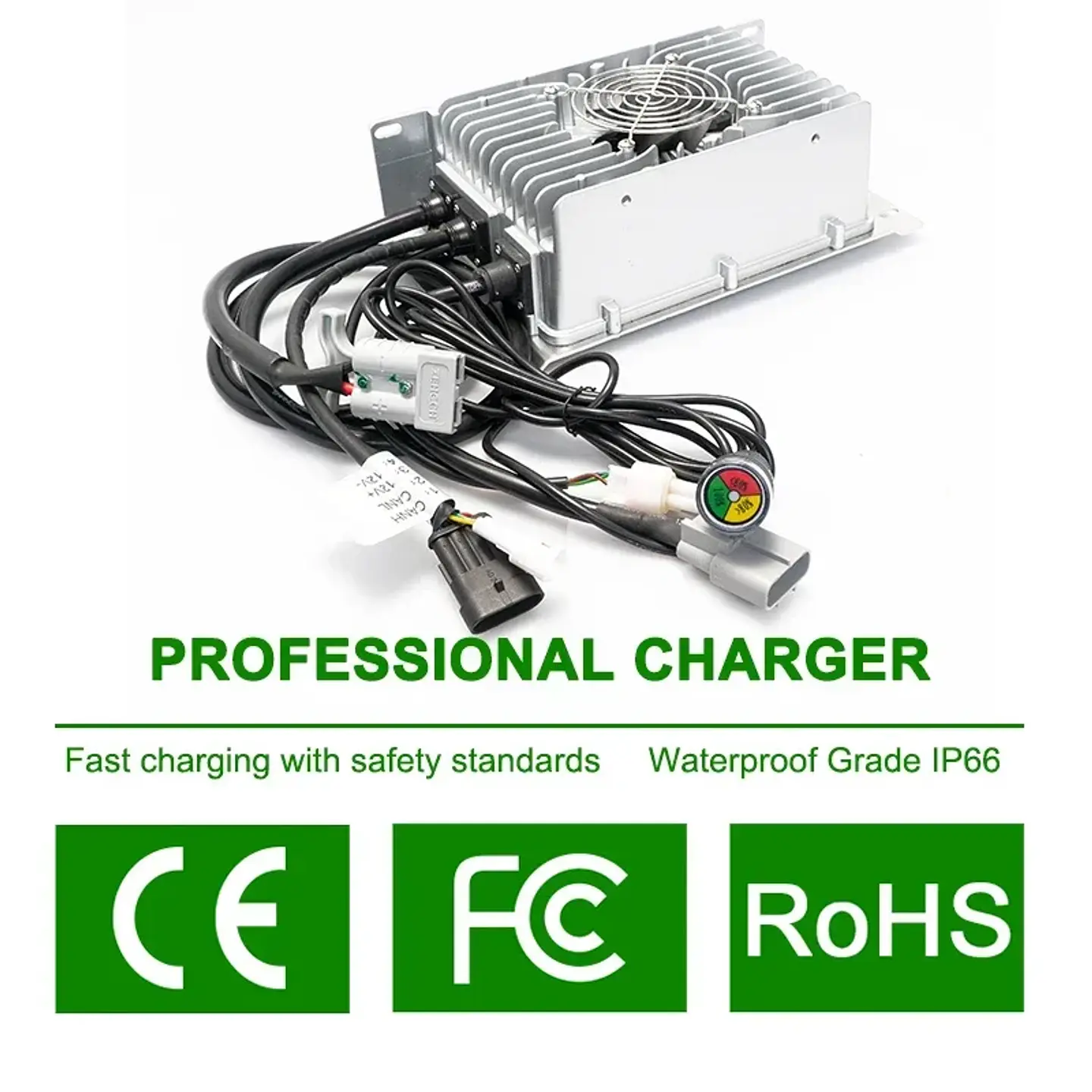 3.3KW Onboard Charger 48V 43A 84V 40A 72V 40A 96V 32A 144V 23A 312V 10A LiFePO4 Battery 1430 TC CAN Protocol Electric Vehicle 6