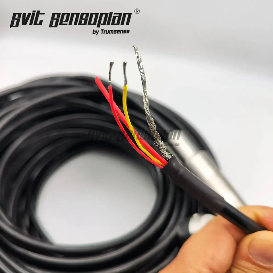 DC 24V Power 4 to 20mA Output 30m Range 31m Cable Submersible Diesel or Fuel Tank Level Depth Transmitter Liquid Level Probe 4