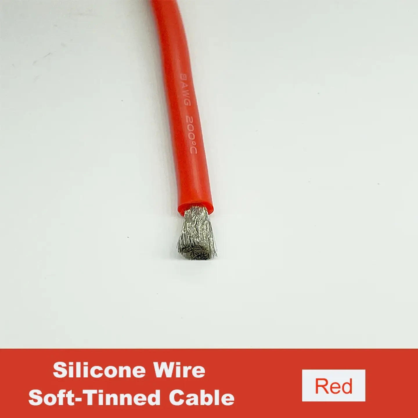 6 8 10 12 14 16 18 20 22 24 26 28AWG Red Black Cable High Temperature Resistant Ultra Soft Silicon Wire 8