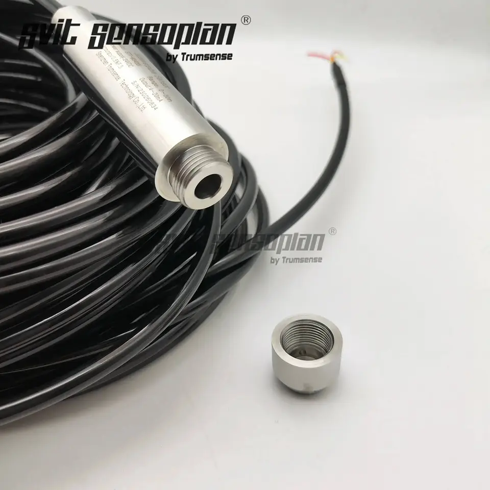 DC 24V Power 4 to 20mA Output 30m Range 31m Cable Submersible Diesel or Fuel Tank Level Depth Transmitter Liquid Level Probe 5