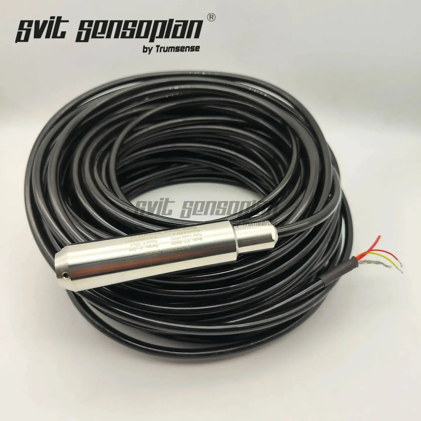 DC 24V Power 4 to 20mA Output 30m Range 31m Cable Submersible Diesel or Fuel Tank Level Depth Transmitter Liquid Level Probe 6