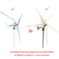 600W 12V 24V Wind Turbine Gennerator 3 or 5 Blades 12M/S Low Speed Windmill LED Indicate Light With Free MPPT Charge Controller - thumbnail 2