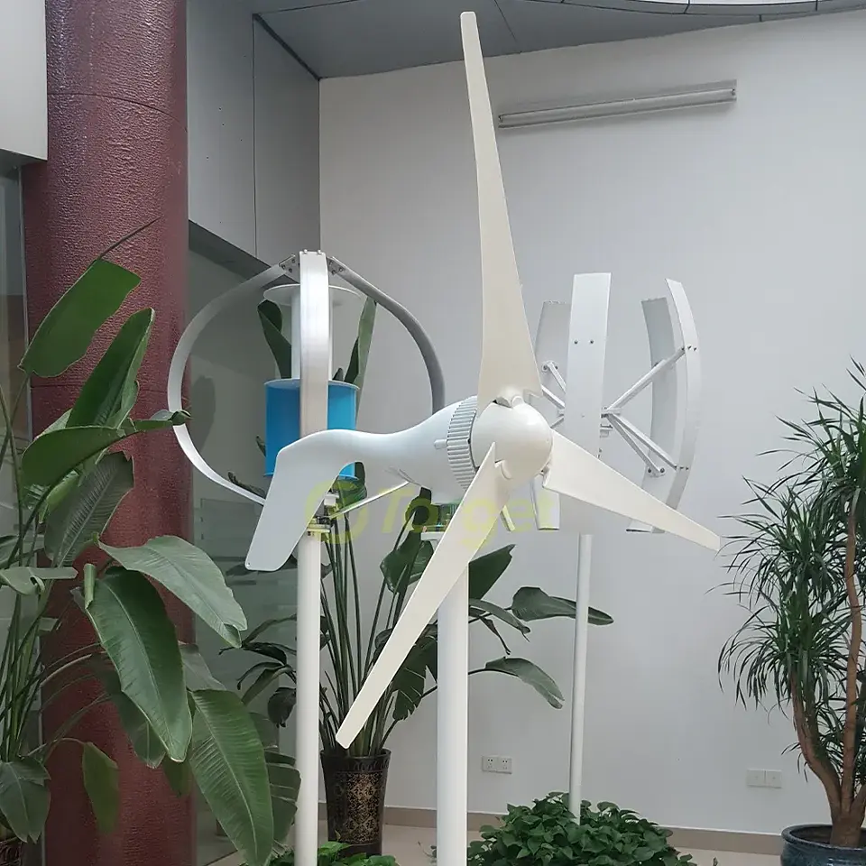 Warehouse Shipping 3kw 6kw 2kw 5kw Wind Turbine Generator 3 5 Blades 12v 24v 48v With Mppt/Hybrid Charge Controller For Home Use 2