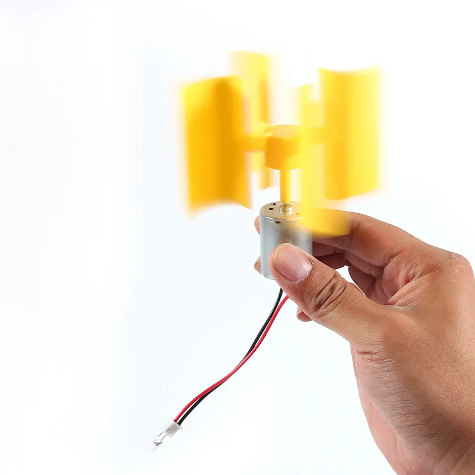 DIY Kit Small Motor Vertical Wind Turbines Blades Breeze Electricity Generator Electricity Generator 3