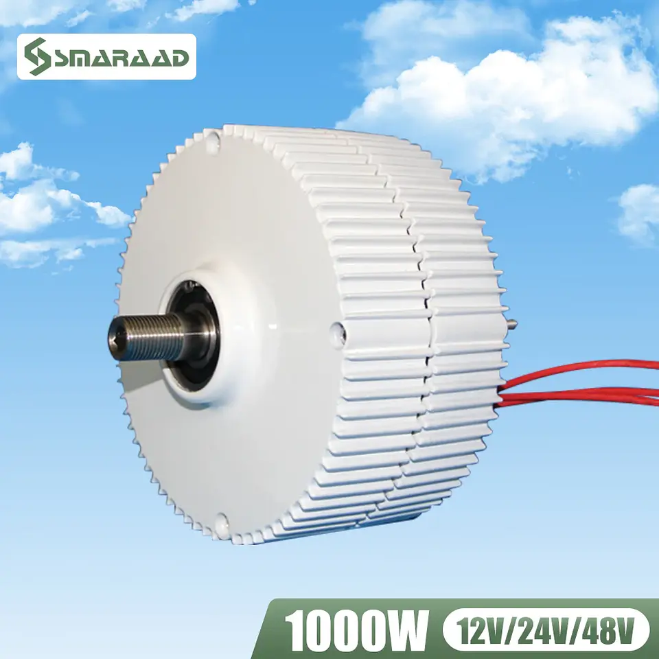 1000w Wind Turbine Generator PMG 12V 24V 48V 500 Rpm AC DC Power Magnetic Dynamo Water Turbine Hydro Alternator Free Energy 1