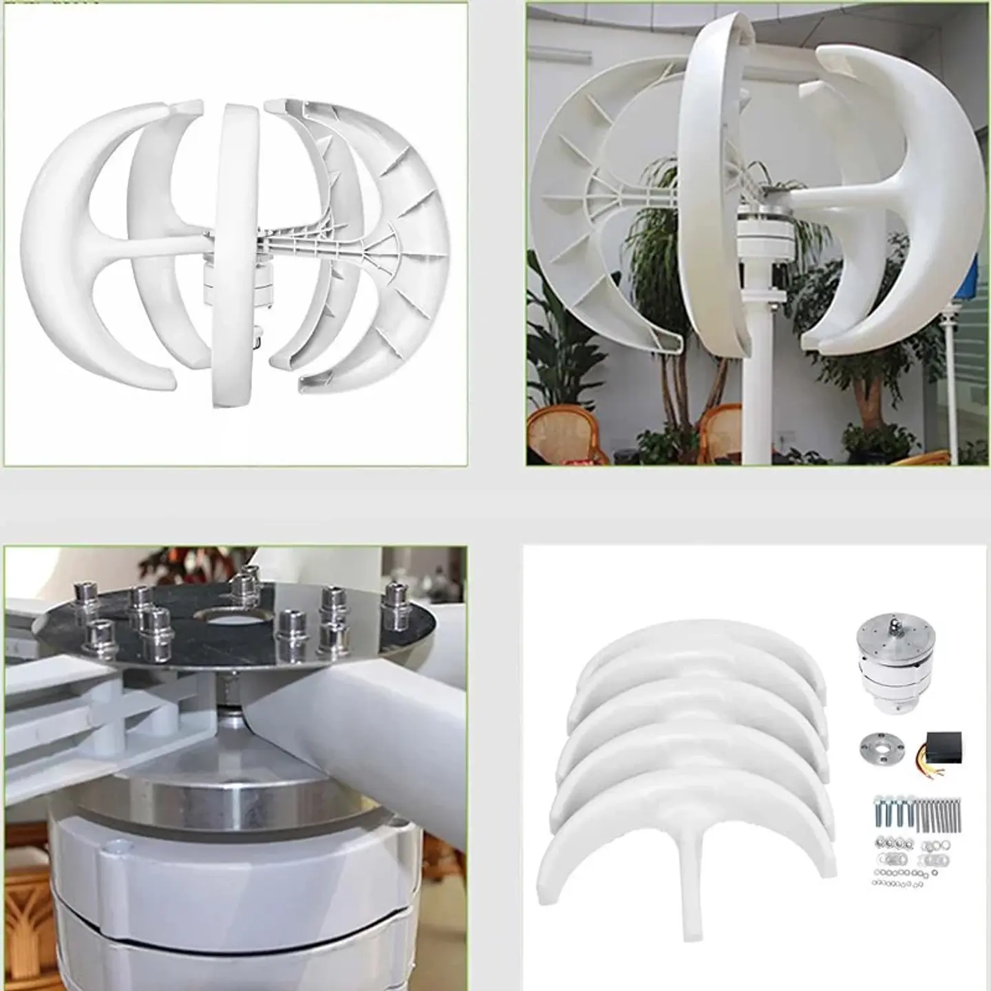 400W 12V Small Wind Turbine Red Lantern Style Permanent Magnet Generator for Street Lamp Home Use Outdoor Off-Grid Power 4