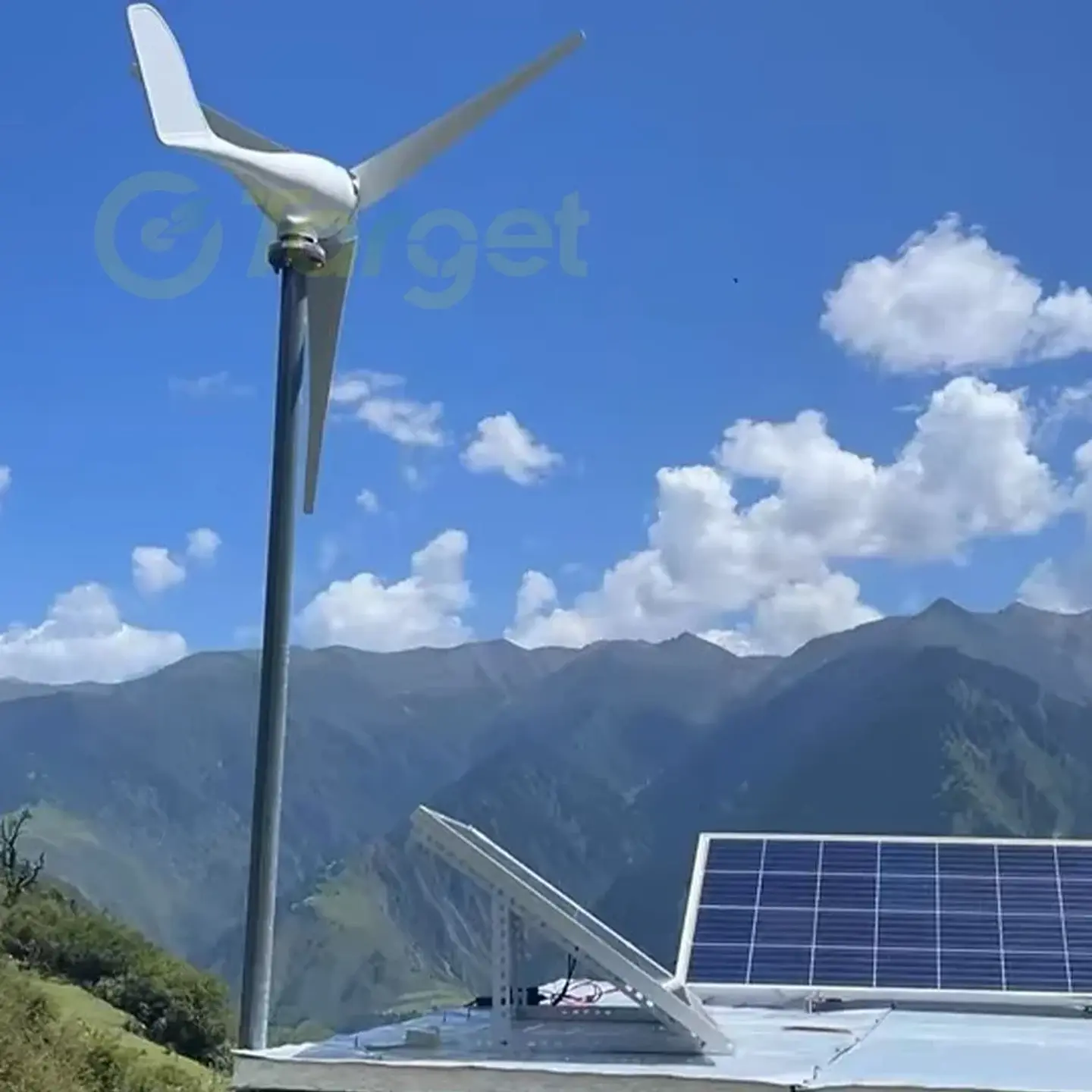 Warehouse Shipping 3kw 6kw 2kw 5kw Wind Turbine Generator 3 5 Blades 12v 24v 48v With Mppt/Hybrid Charge Controller For Home Use 4