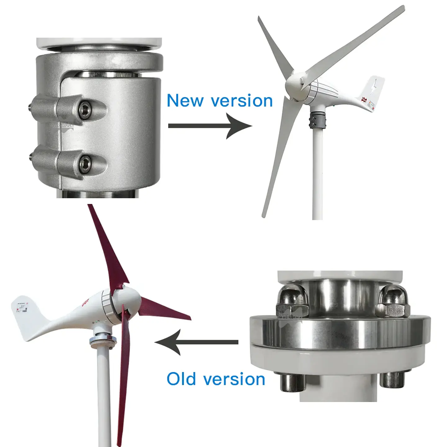 600W 12V 24V Wind Turbine Gennerator 3 or 5 Blades 12M/S Low Speed Windmill LED Indicate Light With Free MPPT Charge Controller 4