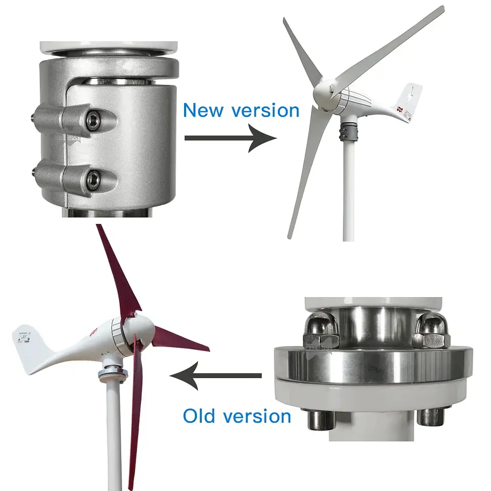 600W 12V 24V Wind Turbine Gennerator 3 or 5 Blades 12M/S Low Speed Windmill LED Indicate Light With Free MPPT Charge Controller 4