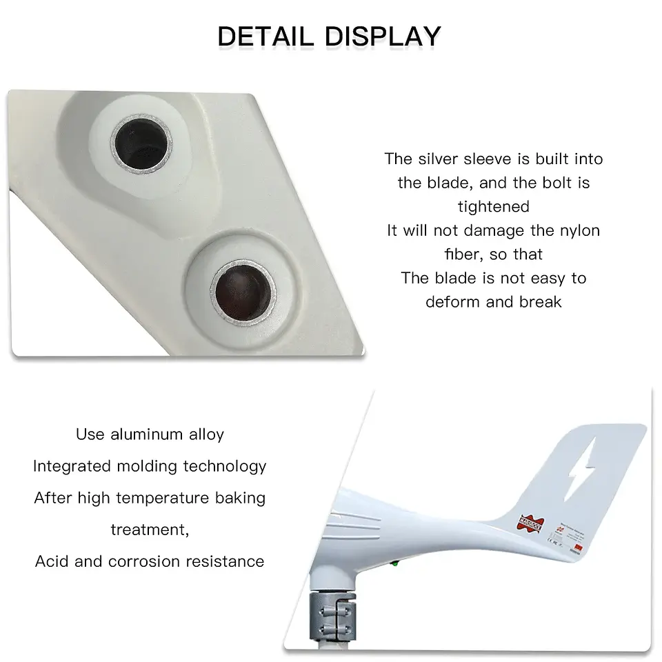 600W 12V 24V Wind Turbine Gennerator 3 or 5 Blades 12M/S Low Speed Windmill LED Indicate Light With Free MPPT Charge Controller 5