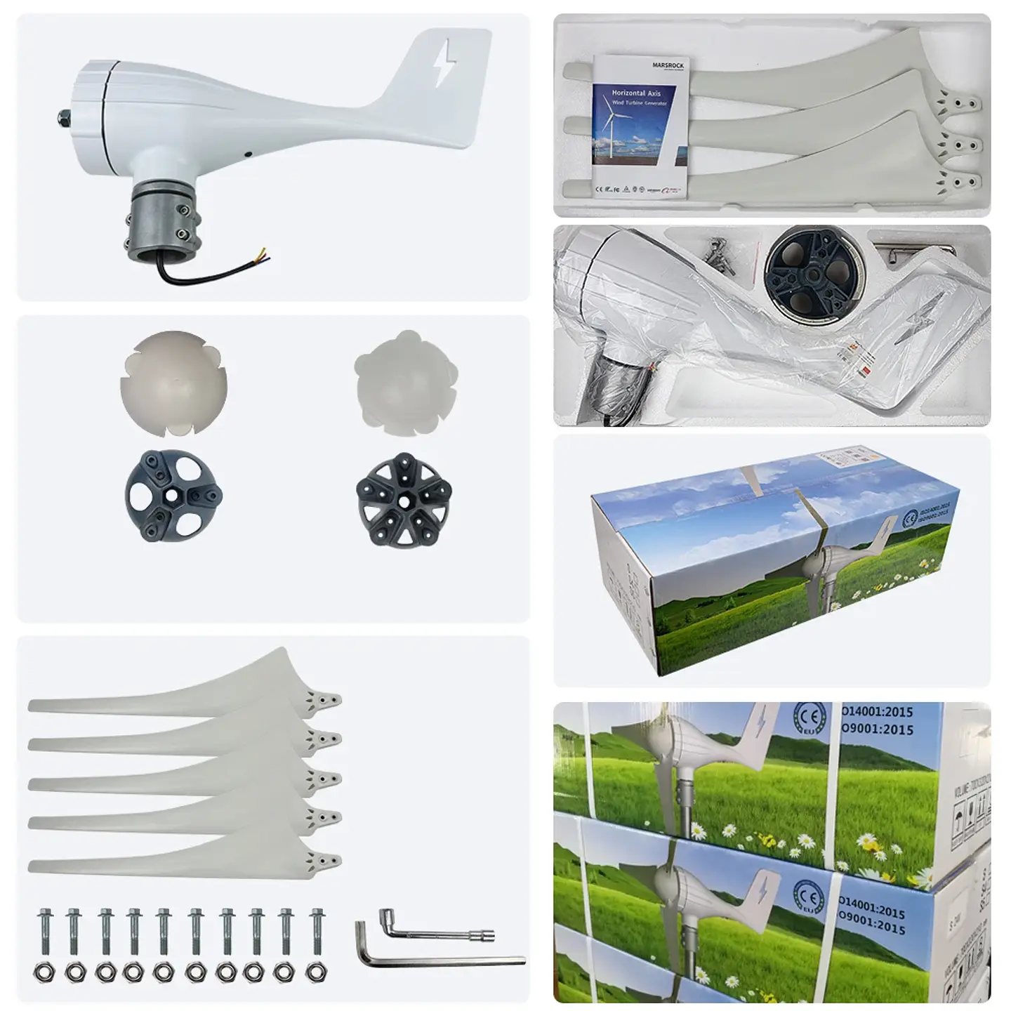 600W 12V 24V Wind Turbine Gennerator 3 or 5 Blades 12M/S Low Speed Windmill LED Indicate Light With Free MPPT Charge Controller 6