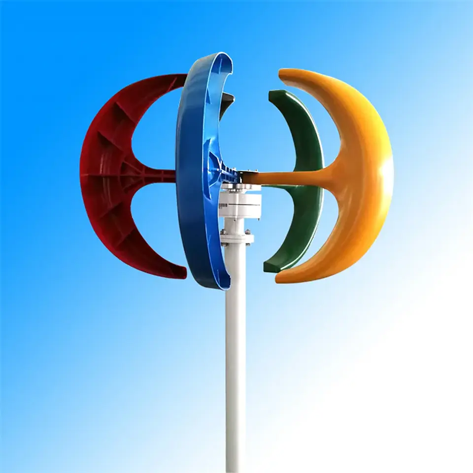 400W 12V Small Wind Turbine Red Lantern Style Permanent Magnet Generator for Street Lamp Home Use Outdoor Off-Grid Power 8