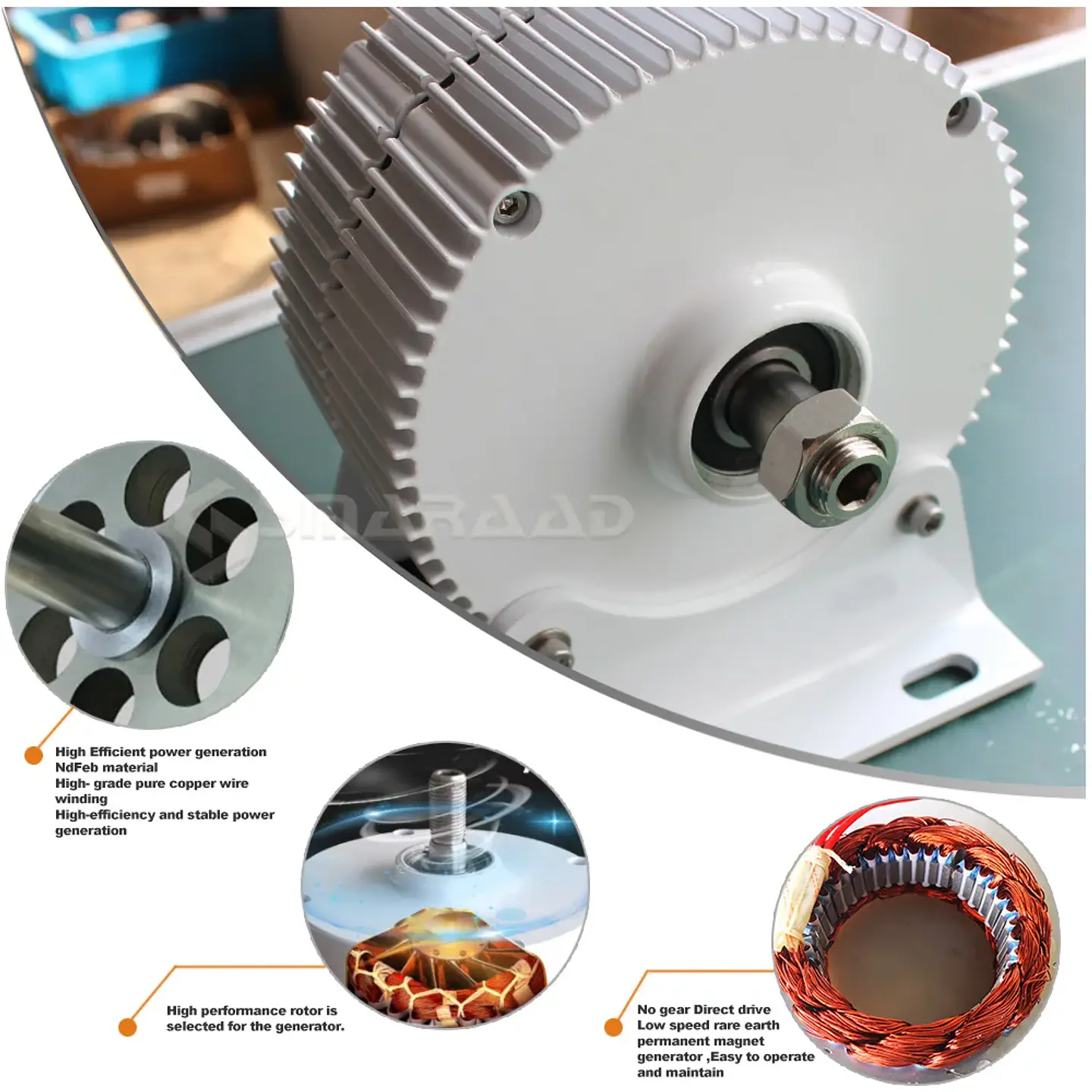 1000w Wind Turbine Generator PMG 12V 24V 48V 500 Rpm AC DC Power Magnetic Dynamo Water Turbine Hydro Alternator Free Energy 4