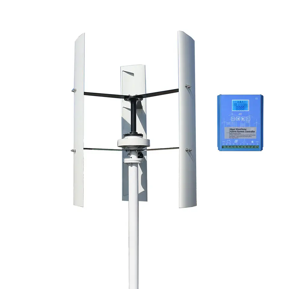 20kw Vertical 250 RPM Wind Generator 24V 48V 96V 120V 3 Phase 50HZ 3 Blades No Noise Home Use Wind Turbine 8