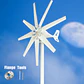 2kw Horizontal Wind Turbine Generator 48V 24V 12V Free Energy Magnetic Dynamo Strong Power 220v Inverter Output For Home - thumbnail 11