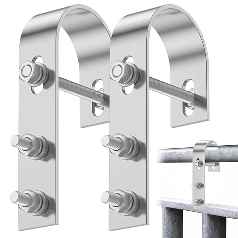 Drill Free Solar Panel Mount Bracket 304 Stainless Steel PV Module Railing Hooks Complete Hardware Kit For Balcony Roof Caravan