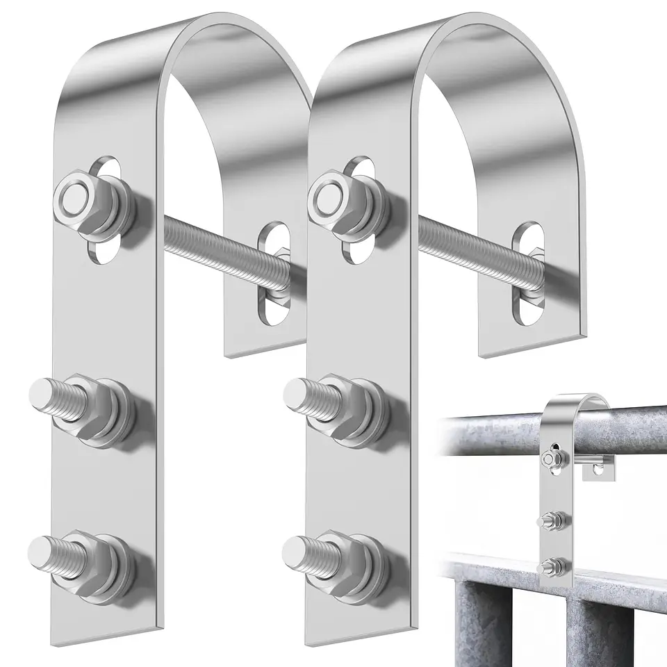 Drill Free Solar Panel Mount Bracket 304 Stainless Steel PV Module Railing Hooks Complete Hardware Kit For Balcony Roof Caravan 1