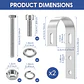 Drill Free Solar Panel Mount Bracket 304 Stainless Steel PV Module Railing Hooks Complete Hardware Kit For Balcony Roof Caravan - thumbnail 2