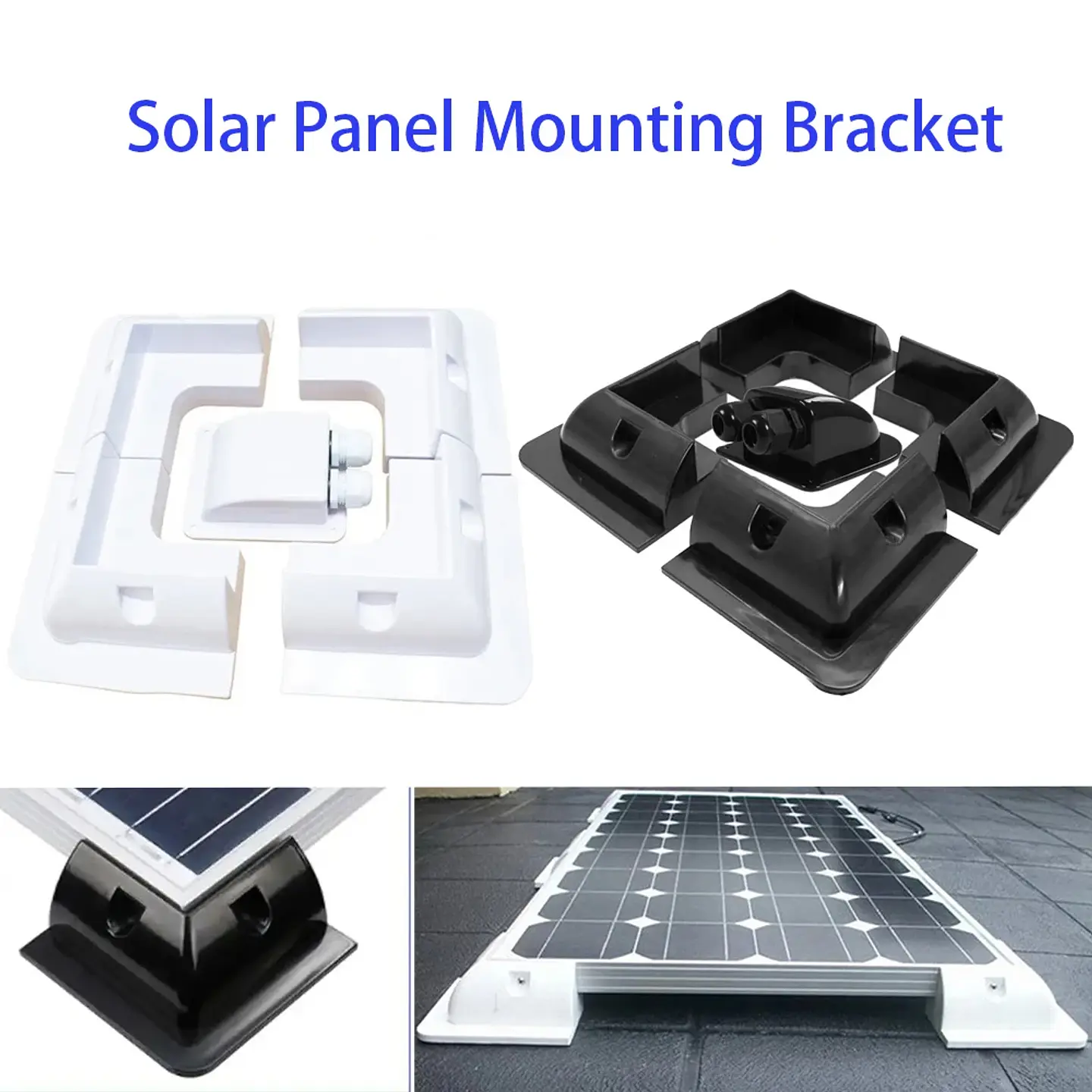 Solar Panel Mounting Bracket RV Top Roof Fixing Bracket Kit Photovoltaic Solar Panel Fixed Bracket ABS  For RV Camper Boat Yacht 1