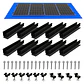 10/6pcs Solar Panel Mounting Brackets Mid and End Clamps and Rails Kit for Roofing Solar Panels of Multiple Sized,Mounting Clamp - thumbnail 1