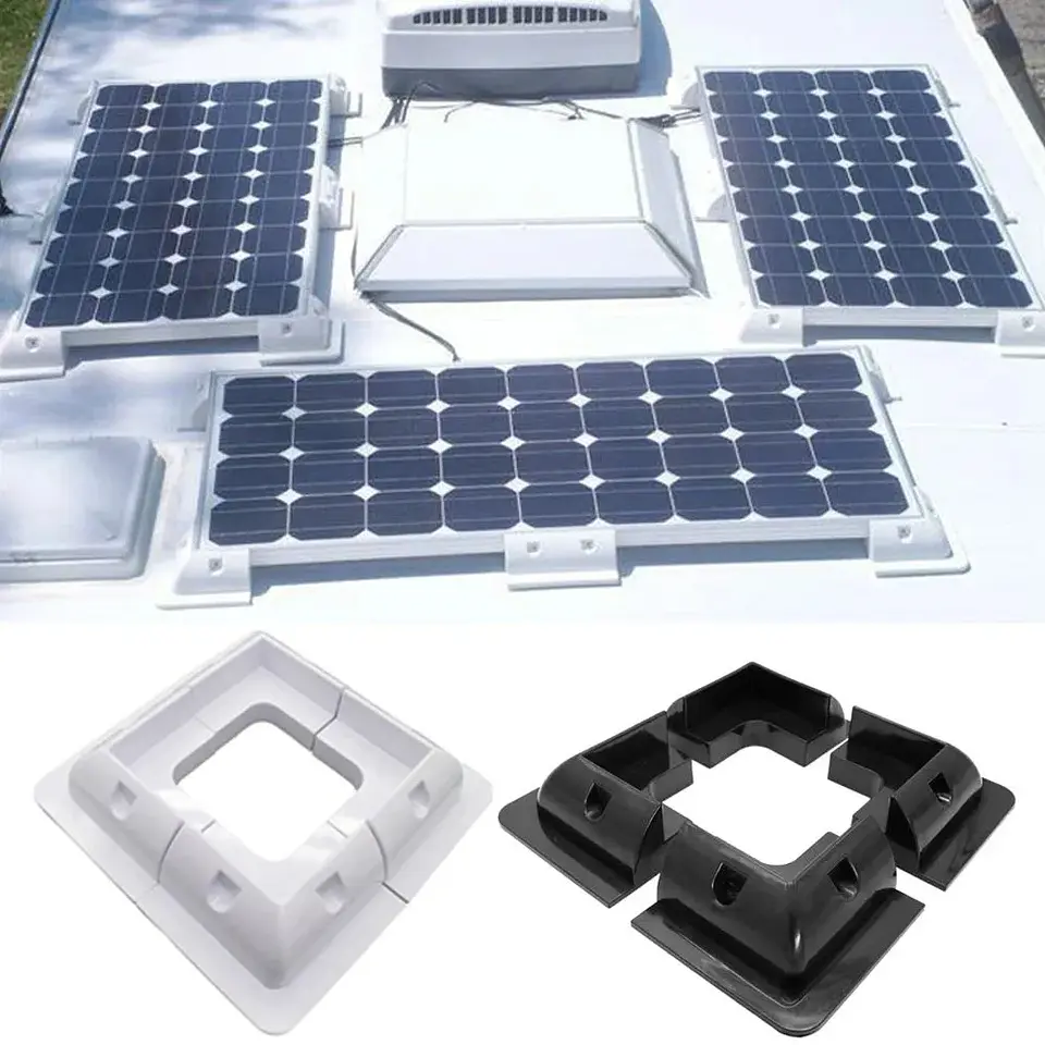 Solar Panel Mounting Bracket RV Top Roof Fixing Bracket Kit Photovoltaic Solar Panel Fixed Bracket ABS  For RV Camper Boat Yacht 2