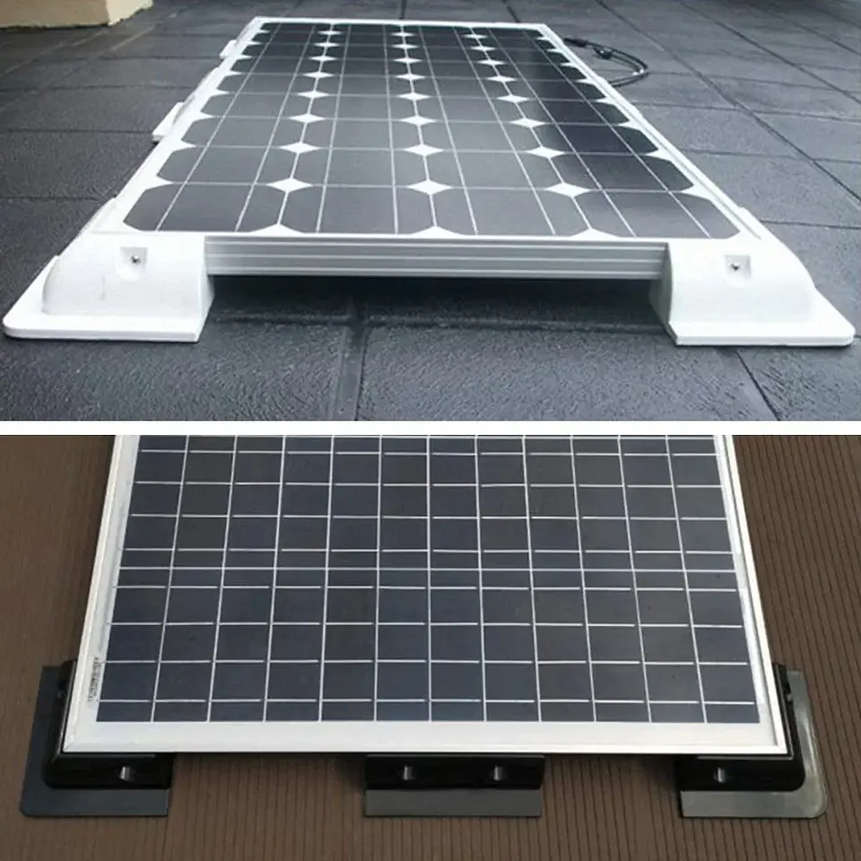 Solar Panel Mounting Bracket RV Top Roof Fixing Bracket Kit Photovoltaic Solar Panel Fixed Bracket ABS  For RV Camper Boat Yacht 3