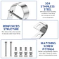 Drill Free Solar Panel Mount Bracket 304 Stainless Steel PV Module Railing Hooks Complete Hardware Kit For Balcony Roof Caravan - thumbnail 5