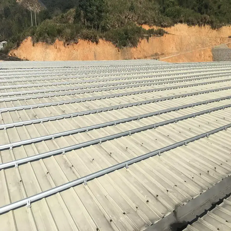 Aluminum Solar Panel Mounting L Bracket PV Connection Rail Cross Interconnects For RV Boat Off Roof Solar Installation 1