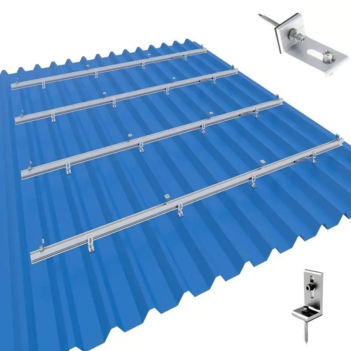 Aluminum Solar Panel Mounting L Bracket PV Connection Rail Cross Interconnects For RV Boat Off Roof Solar Installation 4