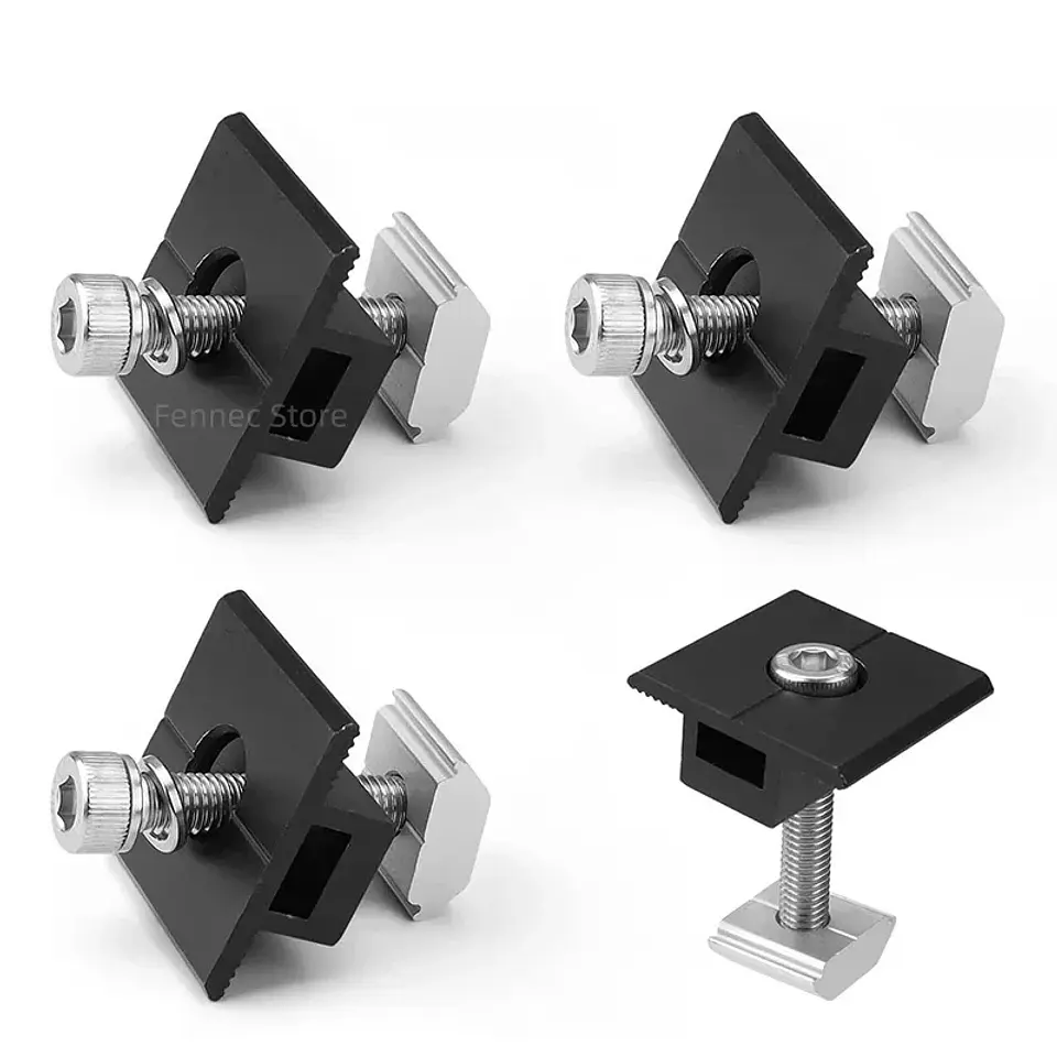 Solar Panel Mounting Fixing Clamp Adjustable Bracket End & Mid Clamp PV Panel Clip for Solar Panel PV System Install Accessories 3