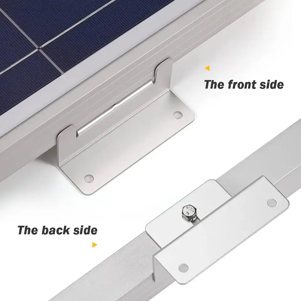 16Pcs/Set Solar Panel Mounting Bracket Kits 4/8 Units Solar Panel Aluminum Mounting Z Bracket Supporting for RV, Roof, Boat 4