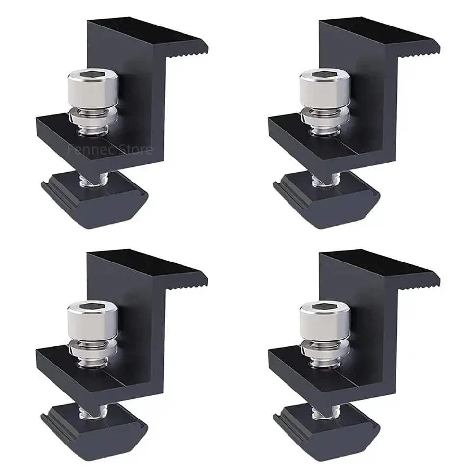 Solar Panel Mounting Fixing Clamp Adjustable Bracket End & Mid Clamp PV Panel Clip for Solar Panel PV System Install Accessories 4