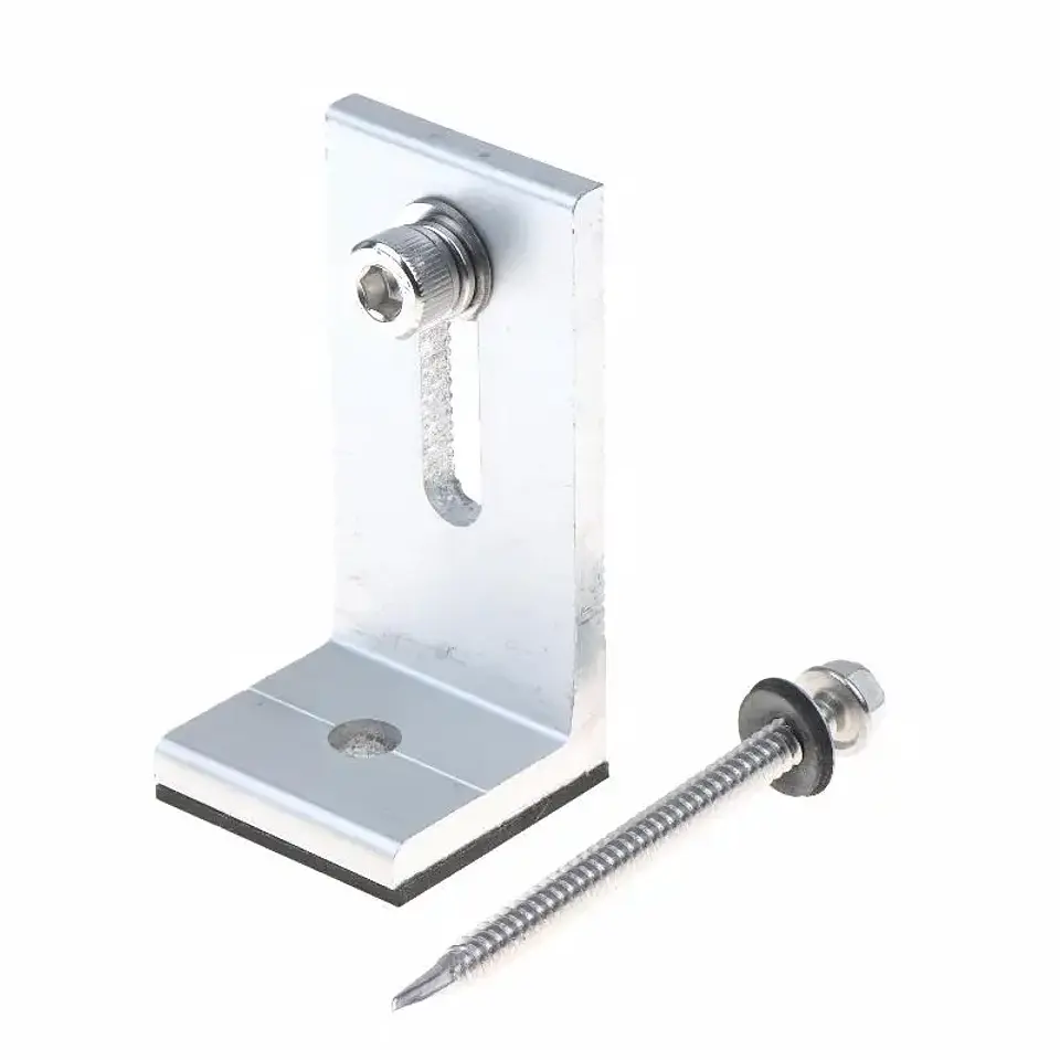 Aluminum Solar Panel Mounting L Bracket PV Connection Rail Cross Interconnects For RV Boat Off Roof Solar Installation 5