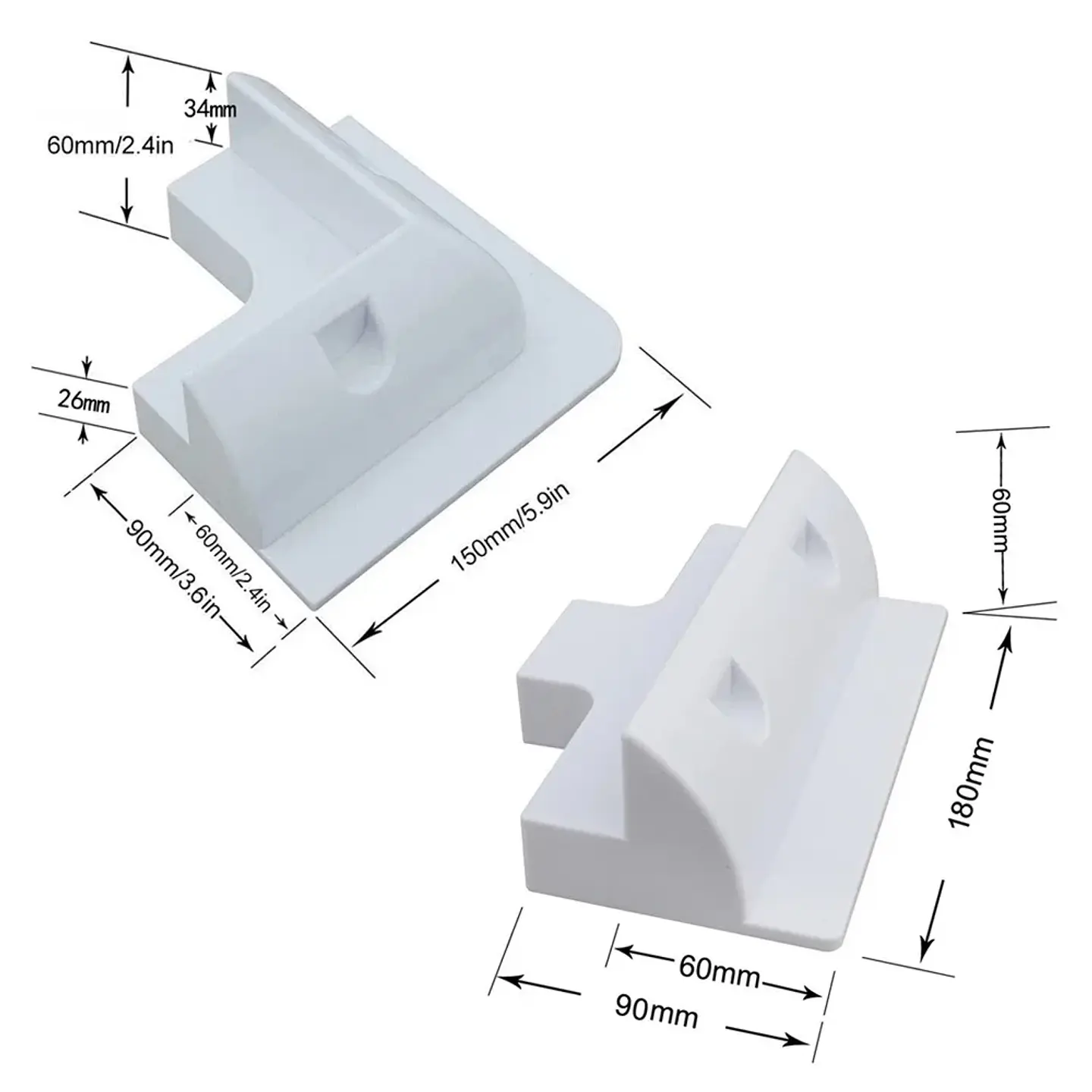 Solar Panel Mounting Bracket RV Top Roof Fixing Bracket Kit Photovoltaic Solar Panel Fixed Bracket ABS  For RV Camper Boat Yacht 6