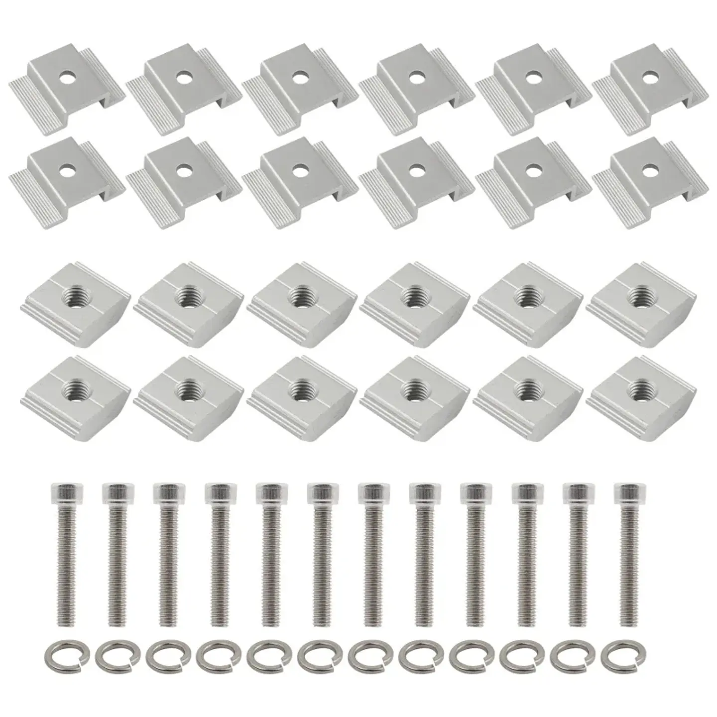 12 Pieces Solar Panel Mid Clamps Bracket Wide Photovoltaic Mounting Bracket 5