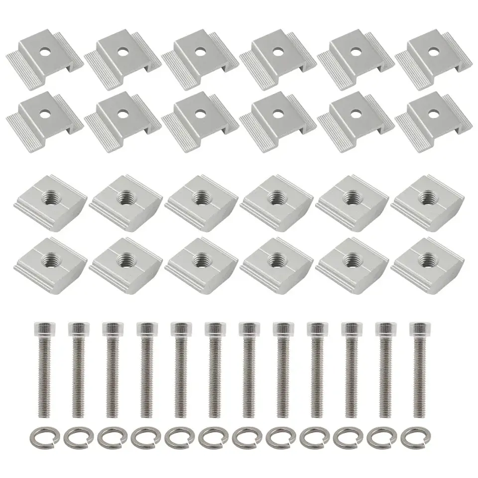 12 Pieces Solar Panel Mid Clamps Bracket Wide Photovoltaic Mounting Bracket 5