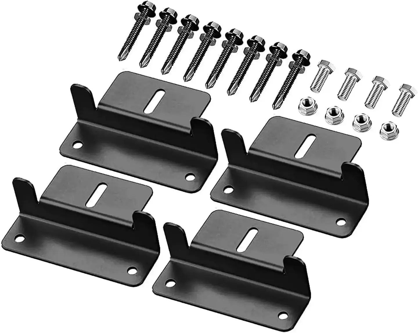16Pcs/Set Solar Panel Mounting Bracket Kits 4/8 Units Solar Panel Aluminum Mounting Z Bracket Supporting for RV, Roof, Boat 8