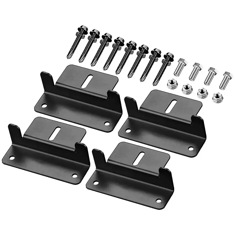 4/8Pcs Solar Photovoltaic Brackets Solar Panel Aluminum Mounting Bracket Kits Roof Z-Style Bracket Mount For Car Boat RV Yacht 6