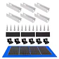 4/6/10Pcs Solar Panel Mounting Brackets Mid End Clamps Rails Kit Roofing Multiple Sized No Rust Firm Lock - thumbnail 1