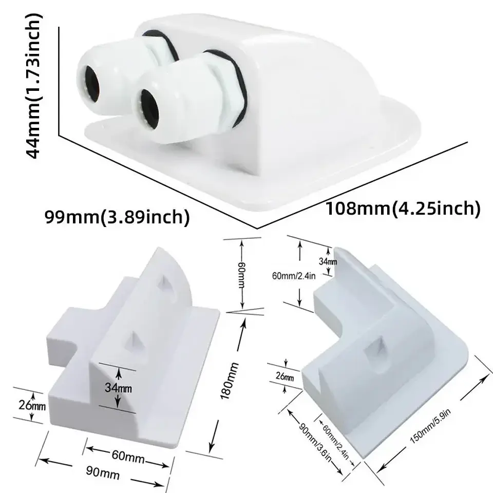 7Pcs Photovoltaic Panel Fixing Bracket RV Roof Solar Mounting Bracket Kit Drill-Free Waterproof Holder Motorhome Yacht Accessory 5