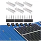 4/6/10Pcs Solar Panel Mounting Brackets Mid End Clamps Rails Kit Roofing Multiple Sized No Rust Firm Lock - thumbnail 3