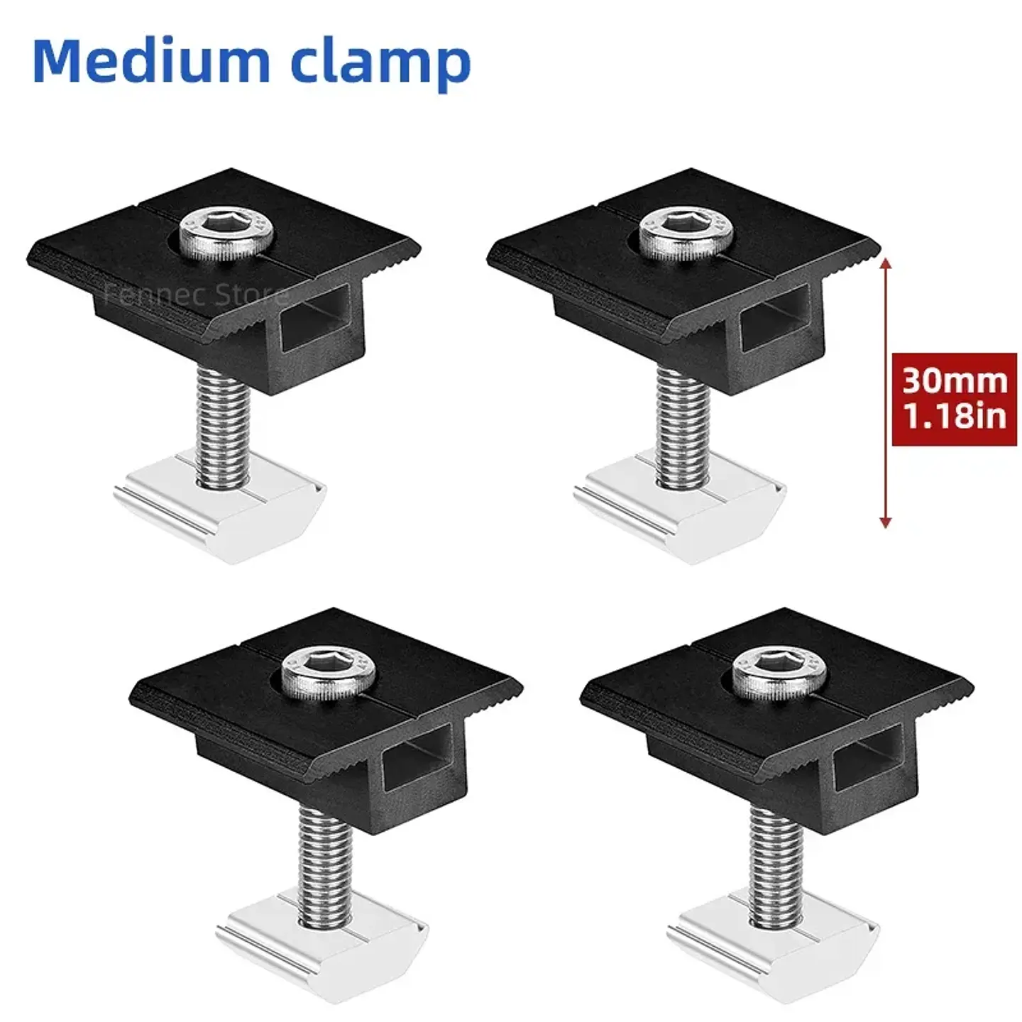 Solar Panel Mounting Fixing Clamp Adjustable Bracket End & Mid Clamp PV Panel Clip for Solar Panel PV System Install Accessories 9