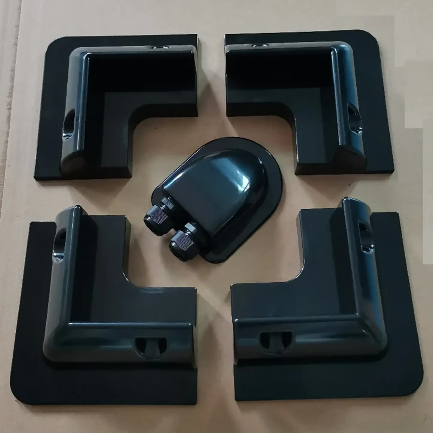 Solar Panel ABS Plastic Mounting Bracket with 5 Non Drilling Corner Kits, RV Marine Flat Top Camper and Caravan Installation 8